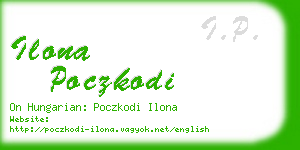 ilona poczkodi business card